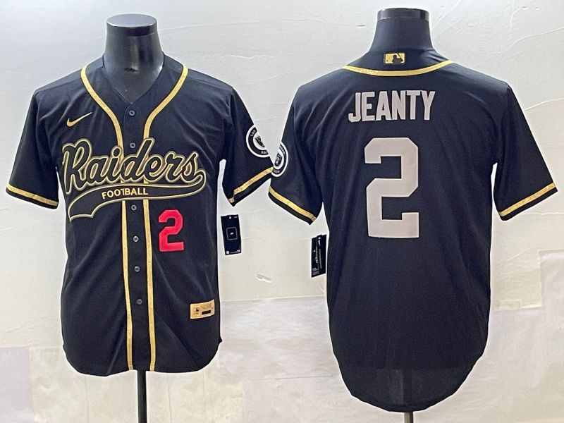 Men 2025 Oakland Raiders #2 Jeanty Black Joint Name Nike Limited NFL Jersey style 5->oakland raiders->NFL Jersey